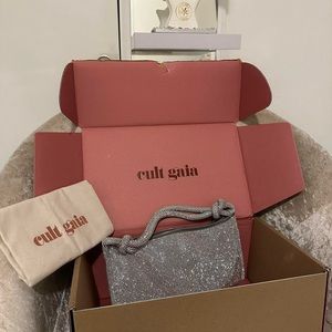 Cult Gaia nano rhinestone bag